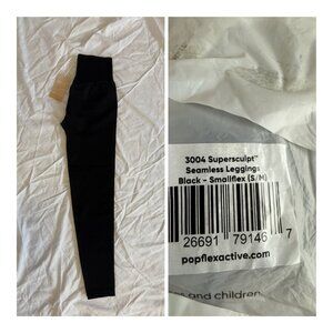 Popflex Super sculpt Seamless Leggings,  SMALL, Black, NWT
